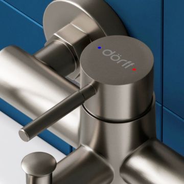 Смеситель для ванны и душа Dorff (Дорфф) Logic, нержавеющая сталь, серебристый, D3010000SS