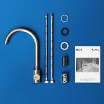 Смеситель для кухни Dorff (Дорфф) Logic, нержавеющая сталь, D3000000