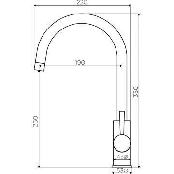 Смеситель для кухни Dorff (Дорфф) Logic, нержавеющая сталь, D3000000