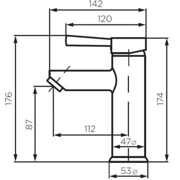 Смеситель для умывальника Dorff (Дорфф) Logic, нержавеющая сталь, D3002100SS