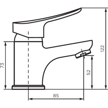 Смеситель Dorff (Дорфф) для раковины Norma D1002100 хром