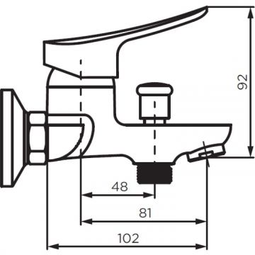 Смеситель Dorff (Дорфф) для ванны и душа Norma D1010000 хром