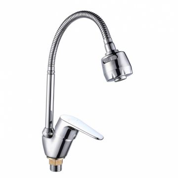 Смеситель для кухни гибкий излив Tuny (Туни) E57E31 хром