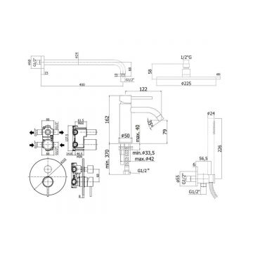Смеситель для раковины Paffoni (Паффони) Light KITLIG018NO071, черный матовый