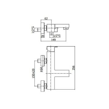 Смеситель для ванны Paffoni (Паффони) Elle EL022NO, черный матовый