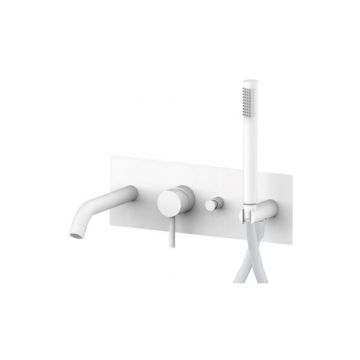 Смеситель для ванны Paffoni (Паффони) Light LIG001BO скрытого монтажа, белый матовый