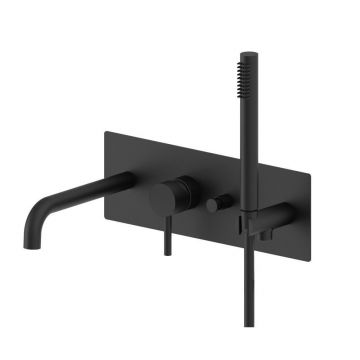 Смеситель для ванны Paffoni (Паффони) Light LIG001NO скрытого монтажа, черный матовый