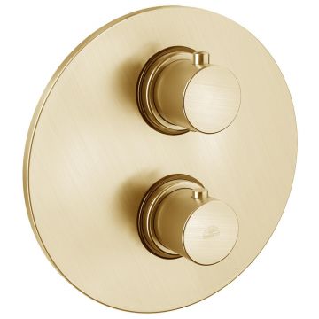 Смеситель для душа Paffoni (Паффони) Light LIQ018HGSP скрытого монтажа,с термостатом, золото медовое