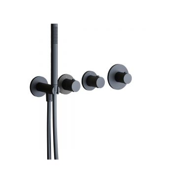 Смеситель для душа Paffoni (Паффони) Modular Box MDE000NO скрытого монтажа, черный матовый