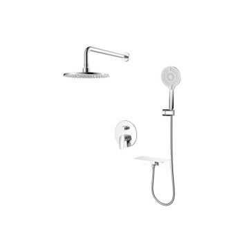 Душевая система Milardo (Милардо) Rora скрытого монтажа с тропическим душем и ручным душем, глянцевый хром, RORSB02M67