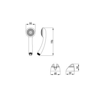 Душевой гарнитур Milardo (Милардо) с держателем, эконом, 330, глянцевый хром 3301F68M16