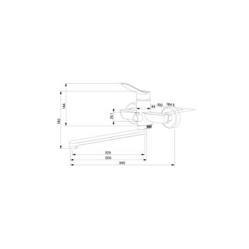 Смеситель для ванны Milardo (Милардо) Enjoyс длинным изливом, глянцевый хром, ENJSB00M10