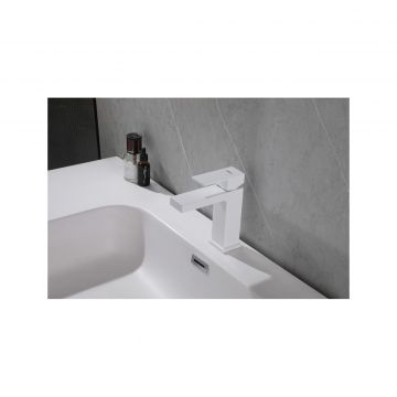 Смеситель Abber (Аббер) Daheim AF8210W для раковины, белый матовый