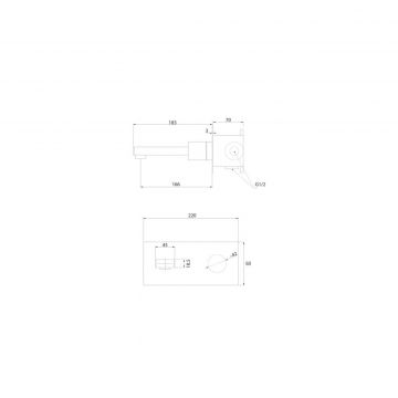 Смеситель Abber (Аббер) Rund AF8712 для раковины скрытого монтажа, хром