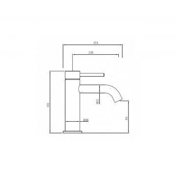 Смеситель Abber (Аббер) Wasser Kreis 316 AF8110BST для раковины, сталь брашированная