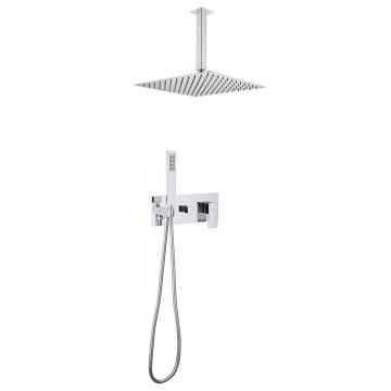 Душевая система Abber (Аббер) Daheim AF8221 скрытого монтажа без излива, хром