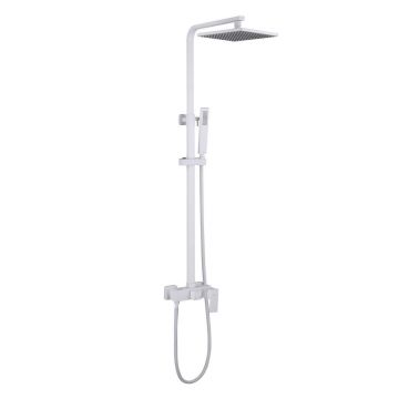 Душевая стойка Abber (Аббер) Daheim AF8220WL без излива, белая матовая