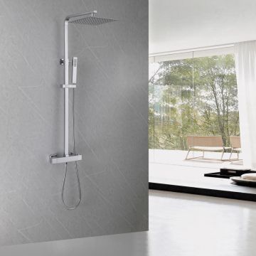 Душевая стойка Abber (Аббер) Daheim AF8260L с термостатом без излива, хром