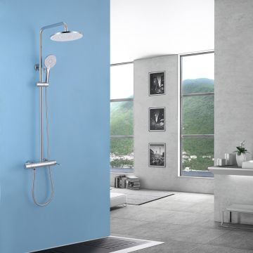 Душевая стойка Abber (Аббер) Emotion AF8816L с изливом, хром