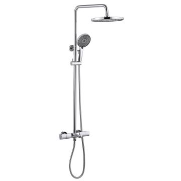 Душевая стойка Abber (Аббер) Thermostat AF8516L с термостатом и изливом, хром