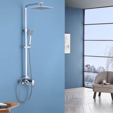 Душевая стойка Abber (Аббер) Wasserfall AF8616L с изливом, хром