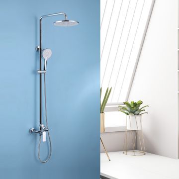 Душевая стойка Abber (Аббер) Weiss Insel AF8020L без излива, хром