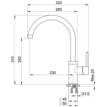 Смеситель для кухни Point PN3101AL серый