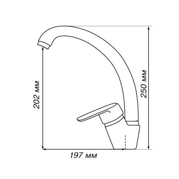 Смеситель для кухни Aquaton (Акватон) Нимо 1AX002FCXX250 серый шелк