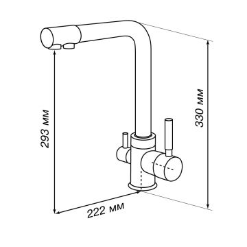 Смеситель для кухни Aquaton (Акватон) Руан 1AX004FCXX250 серый шелк