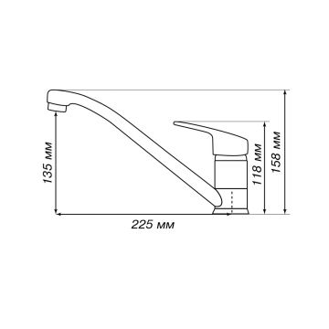 Смеситель для кухни Aquaton (Акватон) Аркос 1AX001FCXX250 серый шелк