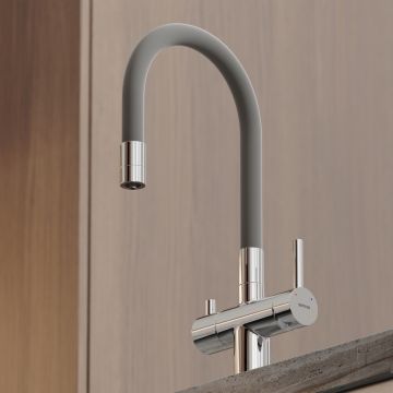 Смеситель для кухни Sancos Lucia с гибким изливом под фильтр, хром, (SC4004CH)