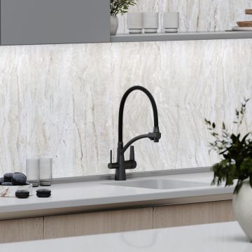 Смеситель для кухни Sancos Eri с гибким изливом под фильтр, матовый черный, (SC4001MB)