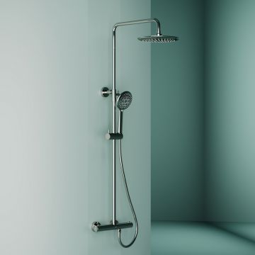 Душевая стойка Sancos (Санкос) Game для душа с термостатическим смесителем, хром, (SC3002CH)