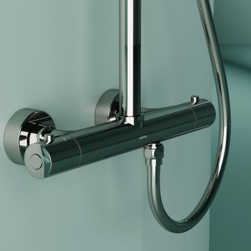 Душевая стойка Sancos (Санкос) Game для душа с термостатическим смесителем, хром, (SC3002CH)