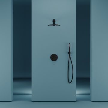 Душевой комплект Sancos (Санкос) Select встраиваемый для душа, черный матовый, (SC3003MB)