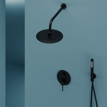 Душевой комплект Sancos (Санкос) Select встраиваемый для душа, черный матовый, (SC3003MB)