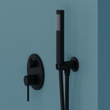 Душевой комплект Sancos (Санкос) Select встраиваемый для душа, черный матовый, (SC3003MB)