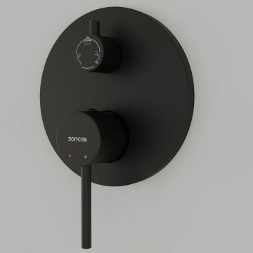 Душевой комплект Sancos Select встраиваемый для душа, черный матовый, (SC3004MB)