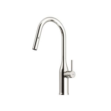 Смеситель для кухни Sancos (Санкос) Grand c вытяжным и поворотным изливом, нержавеющая сталь, (SC4002BNG)