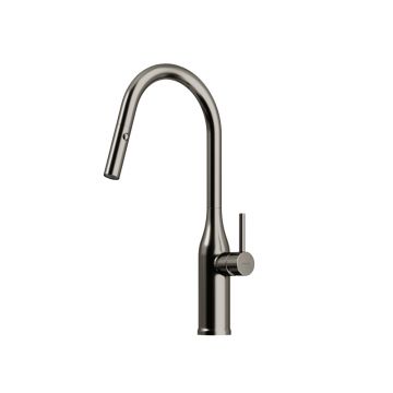 Смеситель для кухни Sancos (Санкос) Grand c вытяжным и поворотным изливом, вороненая сталь, (SC4002GG)