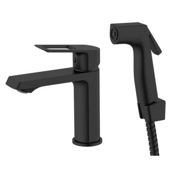 Смеситель Voda Surf Blackс гигиеническим душем, с аксессуарами (SF27HB) черный