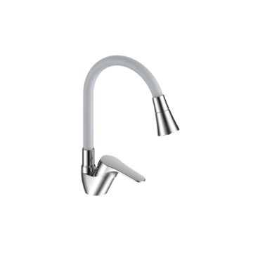 Смеситель для кухни Voda Lucky (LY 519F) серый, хром