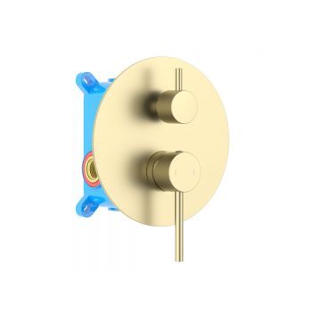 Смеситель Aquatek (Акватек) Европа для ванны 2 режима (внешняя и скрытая часть), шлифованное золото AQ1346BG