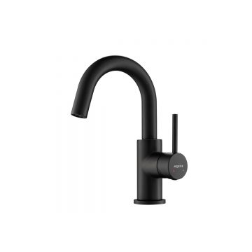 Смеситель Aquatek (Акватек) Европа для раковины, без донного клапана, матовый черный AQ1307MB