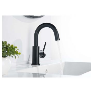 Смеситель Aquatek (Акватек) Европа для раковины, без донного клапана, матовый черный AQ1307MB