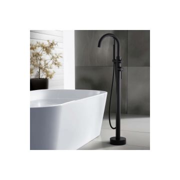 Смеситель Aquatek (Акватек) Европа для ванны напольный, матовый черный AQ1345MB