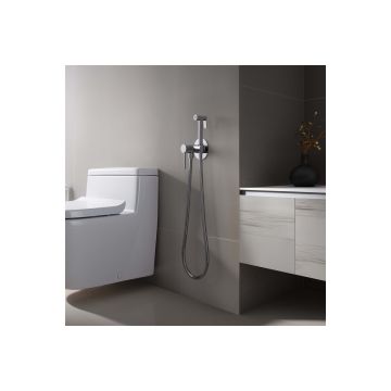 Комплект для гигиенического душа Aquatek (Акватек) Европа встроенный (смеситель + гигиеническая лейка + шланг) хром AQ1021CR