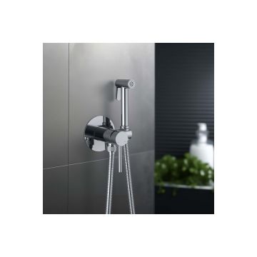 Комплект для гигиенического душа Aquatek (Акватек) Европа встроенный (смеситель + гигиеническая лейка + шланг) хром AQ1021CR