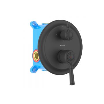 Смеситель Aquatek (Акватек) Классик для ванны 2 режима (внешняя и скрытая часть), матовый черный AQ1546MB