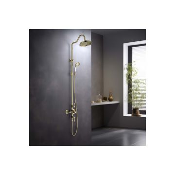 Душевая система термостатическая Aquatek (Акватек) Классик (смеситель для душа) 220мм, полир. золото AQ2563PG